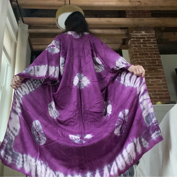 Free People Other - Free People Purple tie dye Kimono